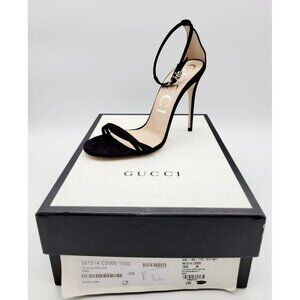 Gucci Kid Scamosciato Black Women's Heels Size 38